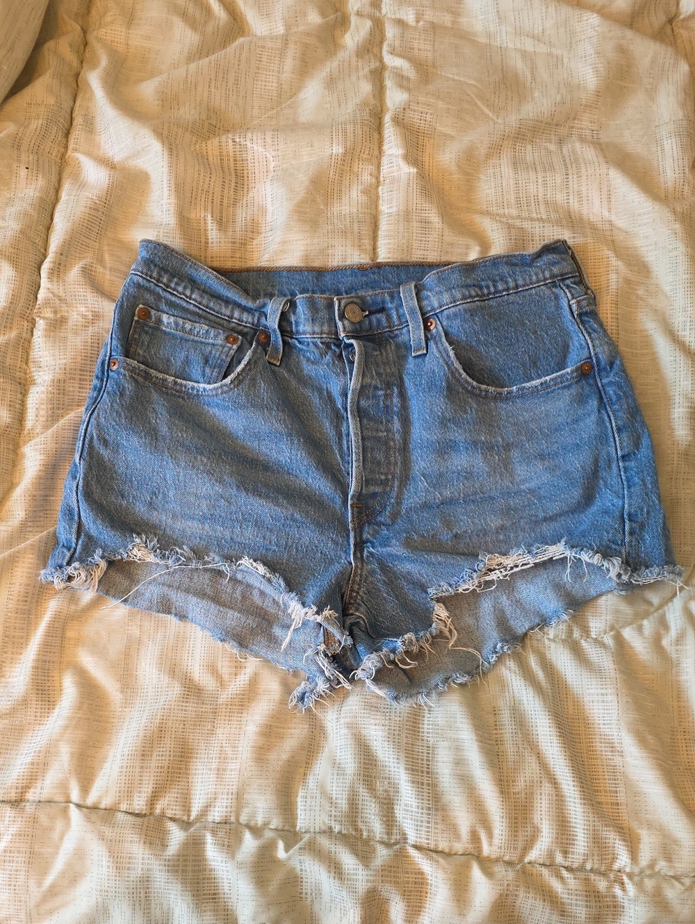 Levi's 501 Distressed Denim Shorts